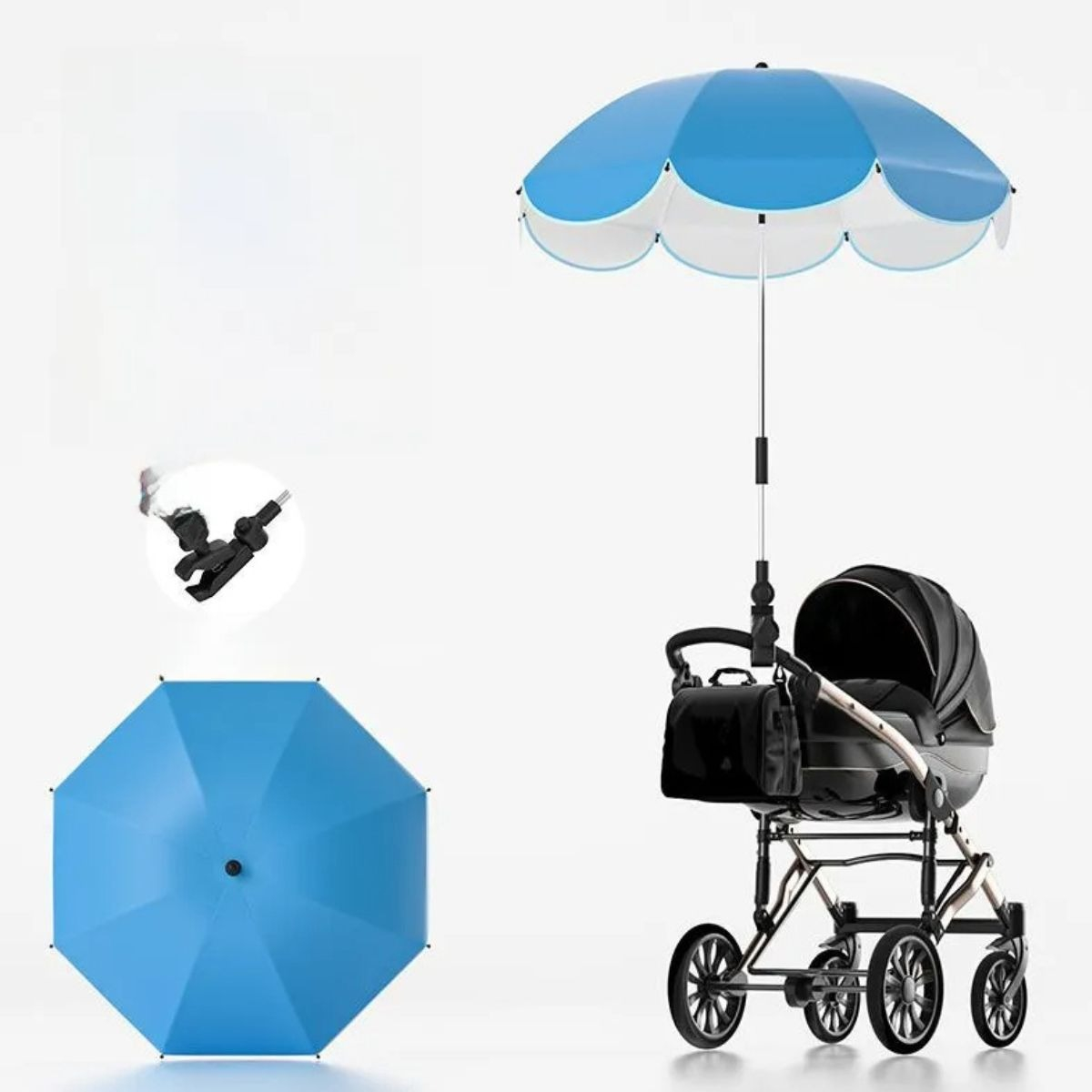 PROTECTOR SOMBRILLA UNIVERSAL CARRITO PARASOL PASEO BEBE LAU - 9