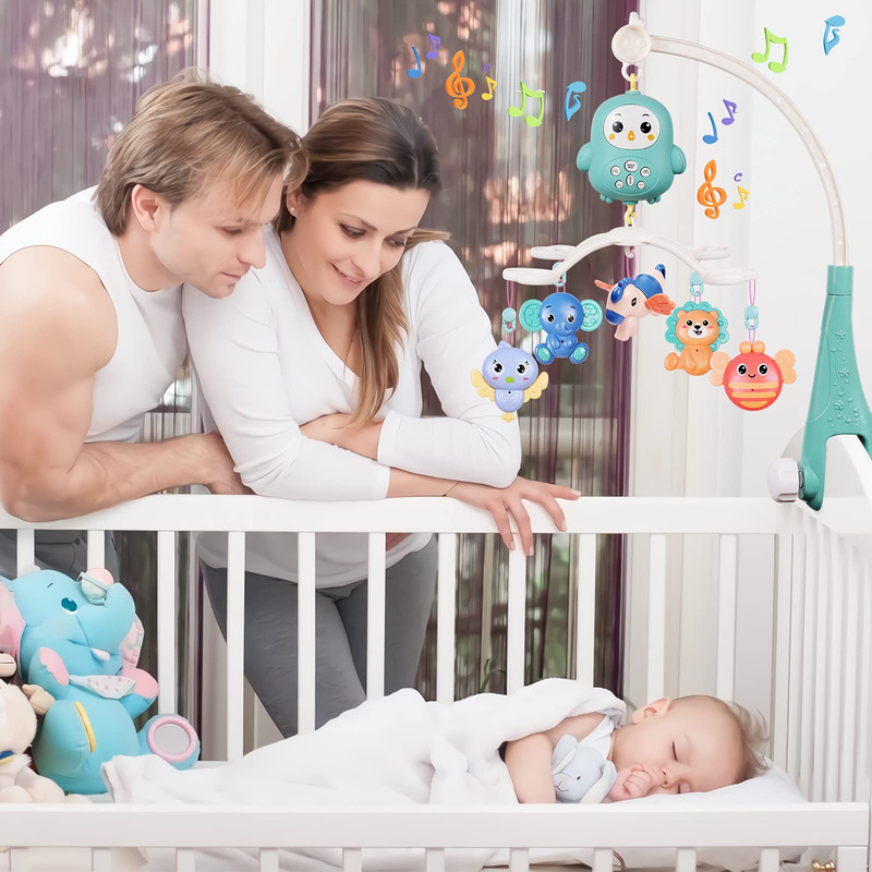 MOVIL MUSICAL PARA CUNA COLGANTE JUGUETE COLORIDO BEBE LAU - 7