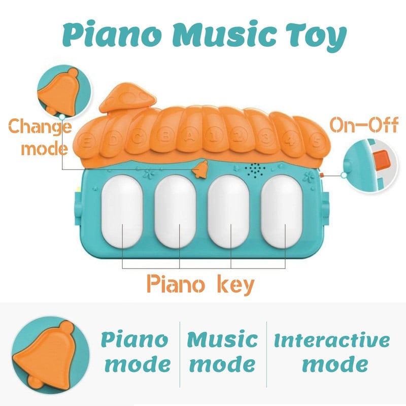 CENTRO ACTIVIDADES GIMNASIO MUSICAL PIANO JUGUETE BEBE LAU - 3