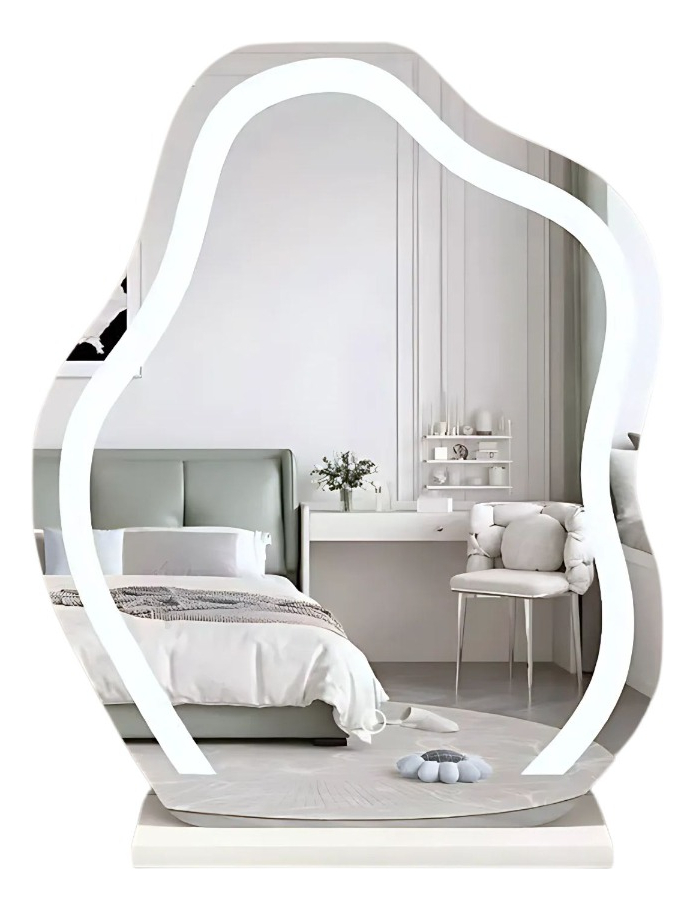 ESPEJO DECORATIVO MAQUILLAJE LUZ MESA TACTIL LED JHN - 1