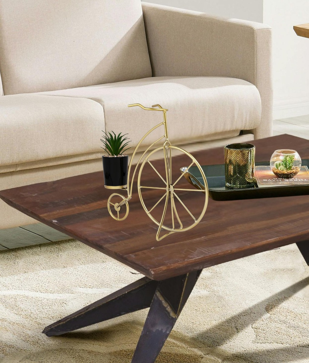 PORTA MACETA DECORATIVA BICICLETA ADORNO JARDIN HOGAR JHN - 2
