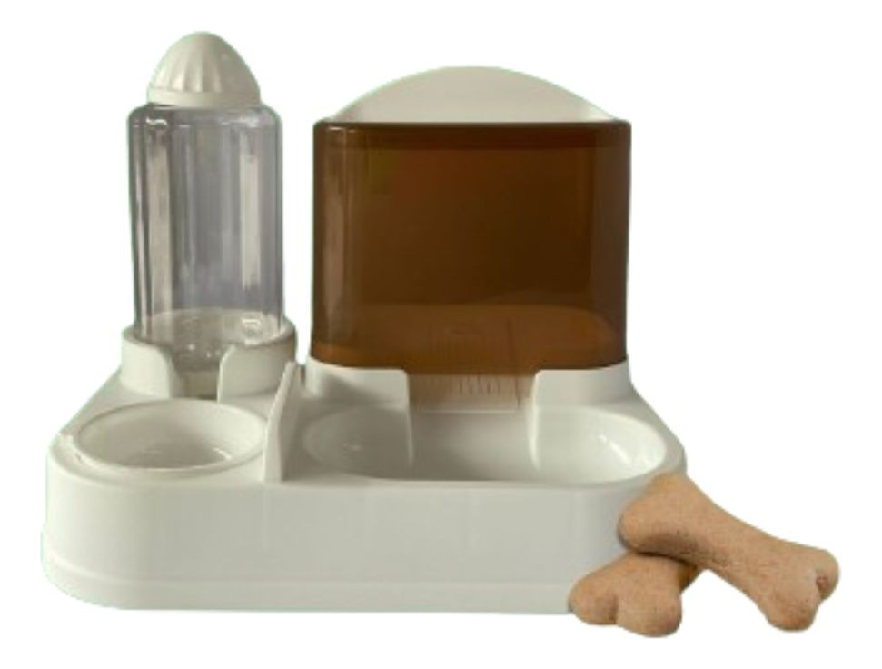 DISPENSADOR COMEDERO Y BEBEDERO MASCOTAS ANIMALES LAU - 5