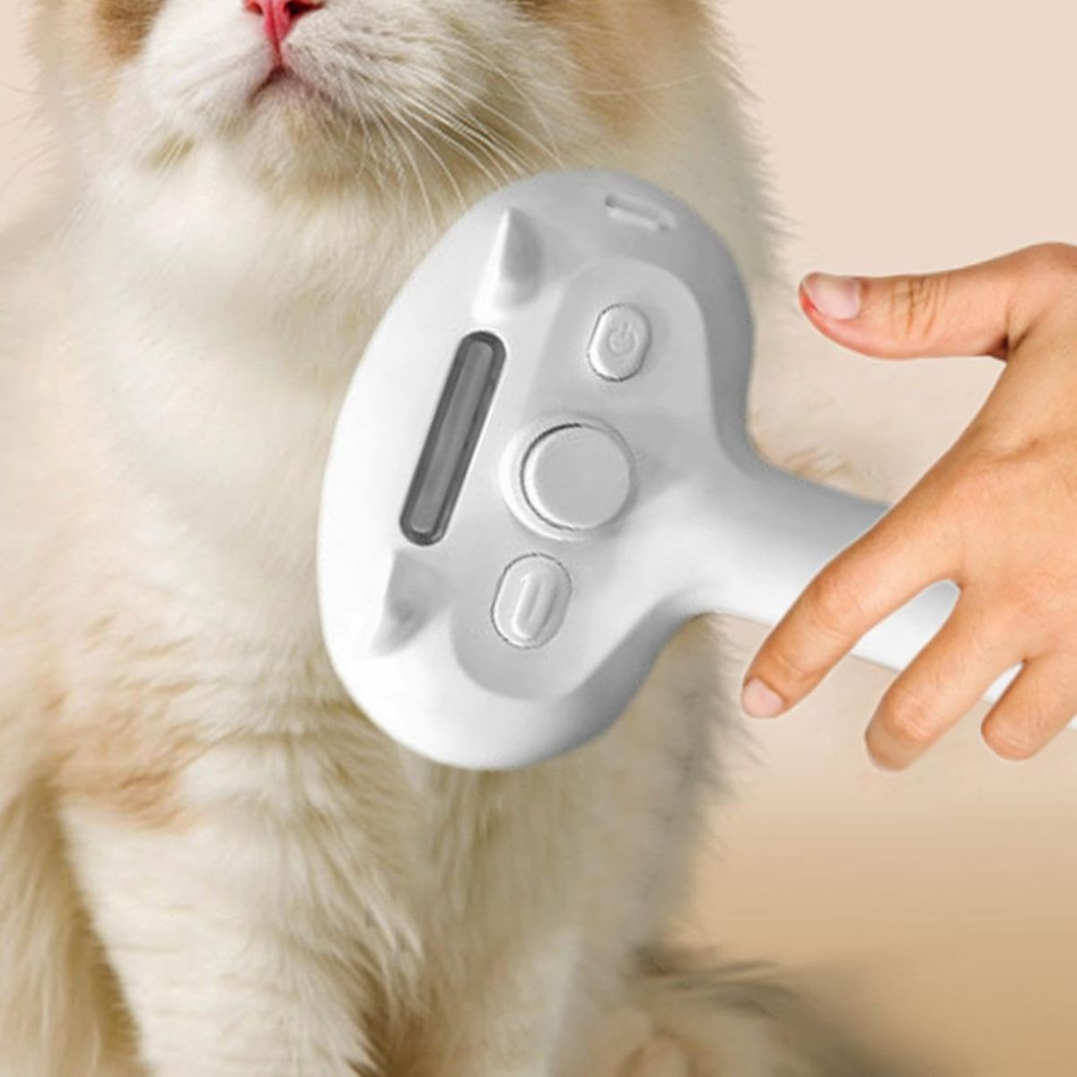 CEPILLO VAPOR DESENREDANTES EXPULSADOR DE PELOS MASCOTA LAU - 7