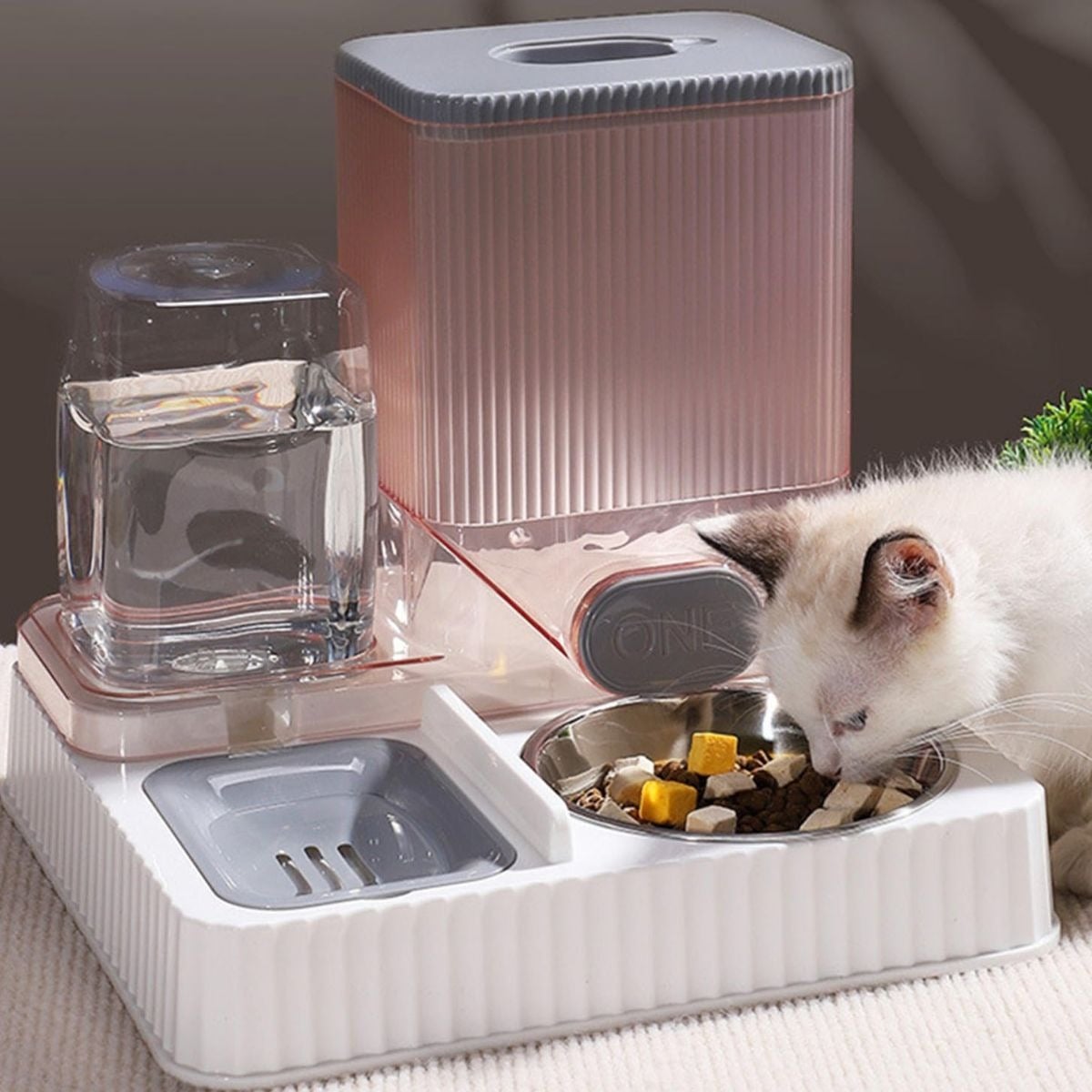 DISPENSADOR COMEDERO BEBEDERO AUTOMATICO ANIMAL MASCOTA LAU - 4