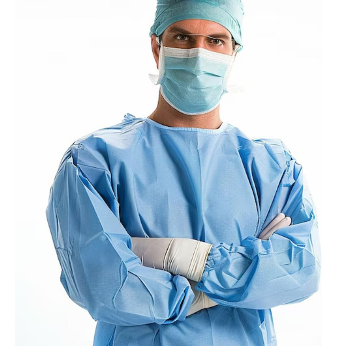 PACK 10 BATAS QUIRURGICAS DESECHABLE USO MEDICO SALUD LAU - 8