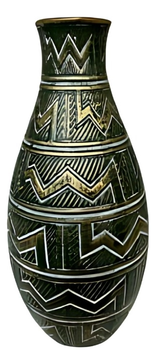 FLORERO DECORATIVO JARRON ADORNO E TNICO GEOME TRICO JHN - 1