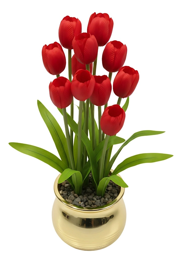 PLANTA ARTIFICIAL DECORATIVA TULIPANES ADORNO HOGAR JHN - 3