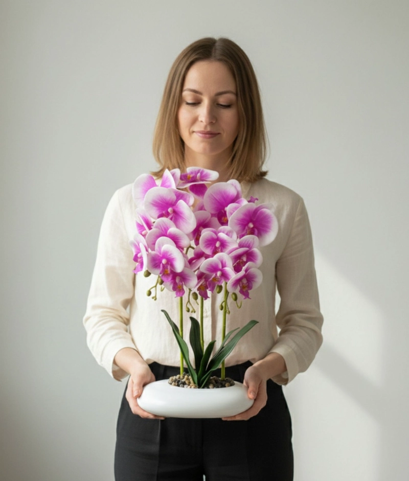 PLANTA ARTIFICIAL DECORATIVA ADORNO FLORAL MODERNO HOGAR JHN - 5