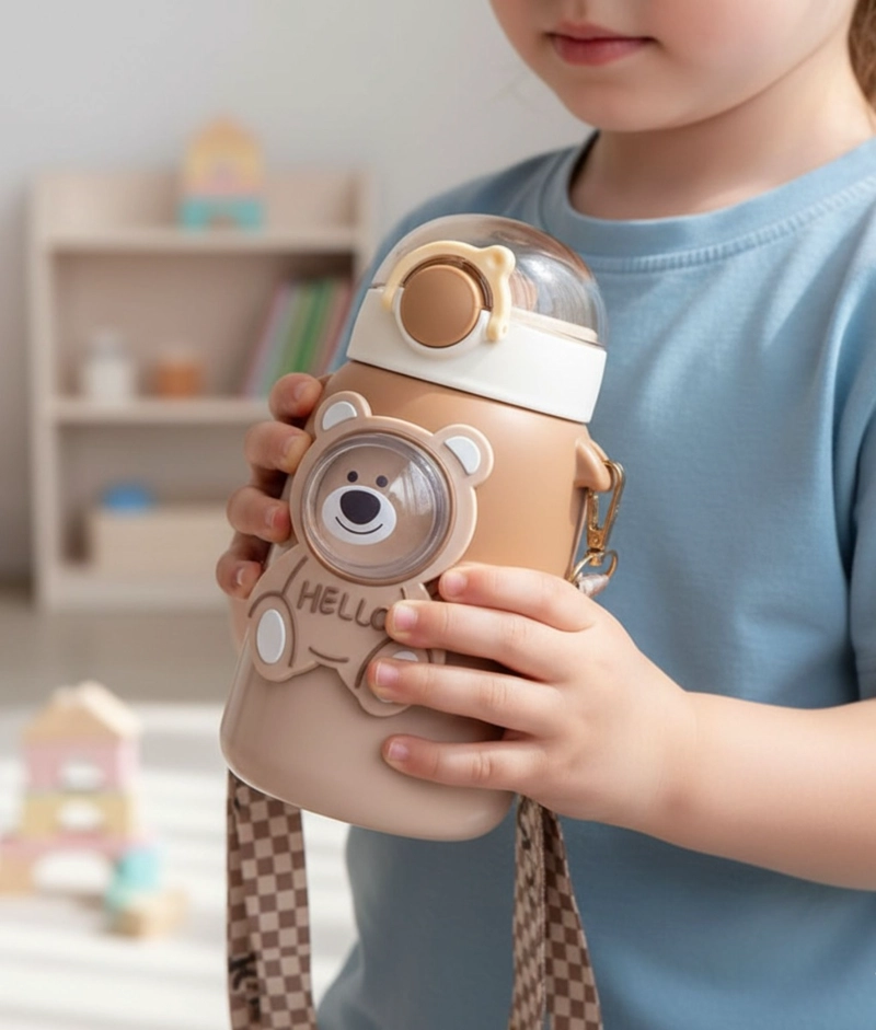 BOTELLA BEBIDAS INFANTIL MULTIFUNCIONAL FIGURAS JHN - 9