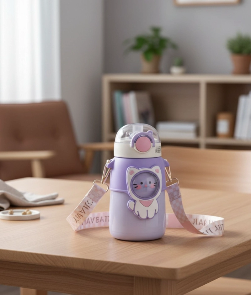 BOTELLA BEBIDAS INFANTIL MULTIFUNCIONAL FIGURAS JHN - 10
