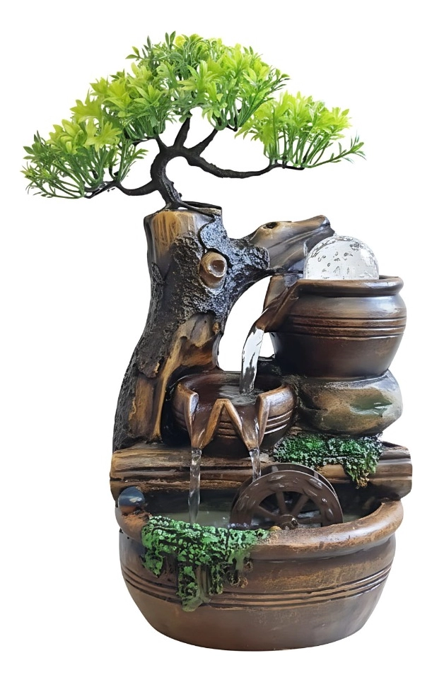 FUENTE AGUA CASCADA DECORATIVO ADORNO MESA HOGAR JHN - 1