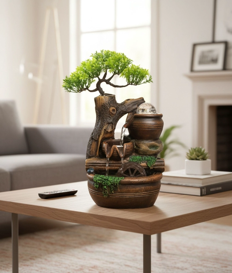 FUENTE AGUA CASCADA DECORATIVO ADORNO MESA HOGAR JHN - 10