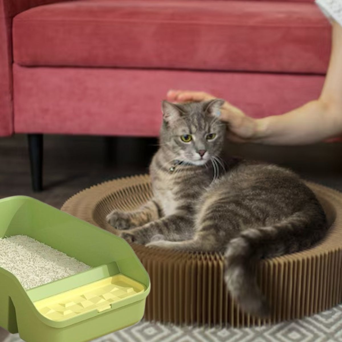 CAJA DE ARENA PEQUEÑO GATOS MASCOTAS HOGAR ASEO HIGIENE LAU - 4