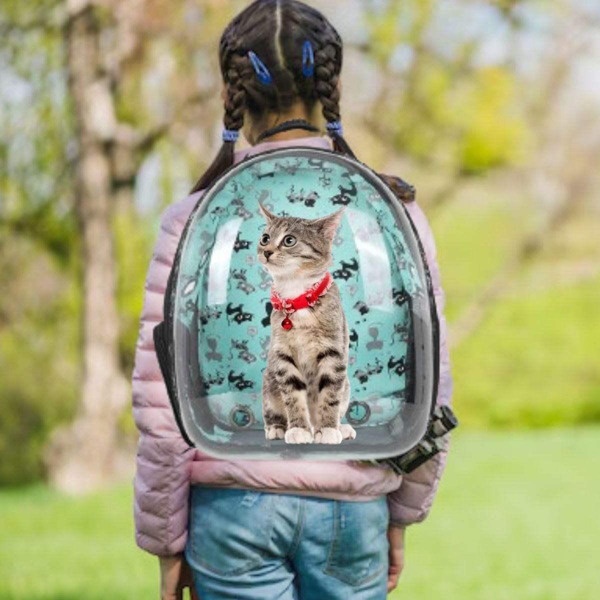 BOLSO TRANSPORTADOR DE MASCOTA VENTANA PASEO VIAJE LAU - 6