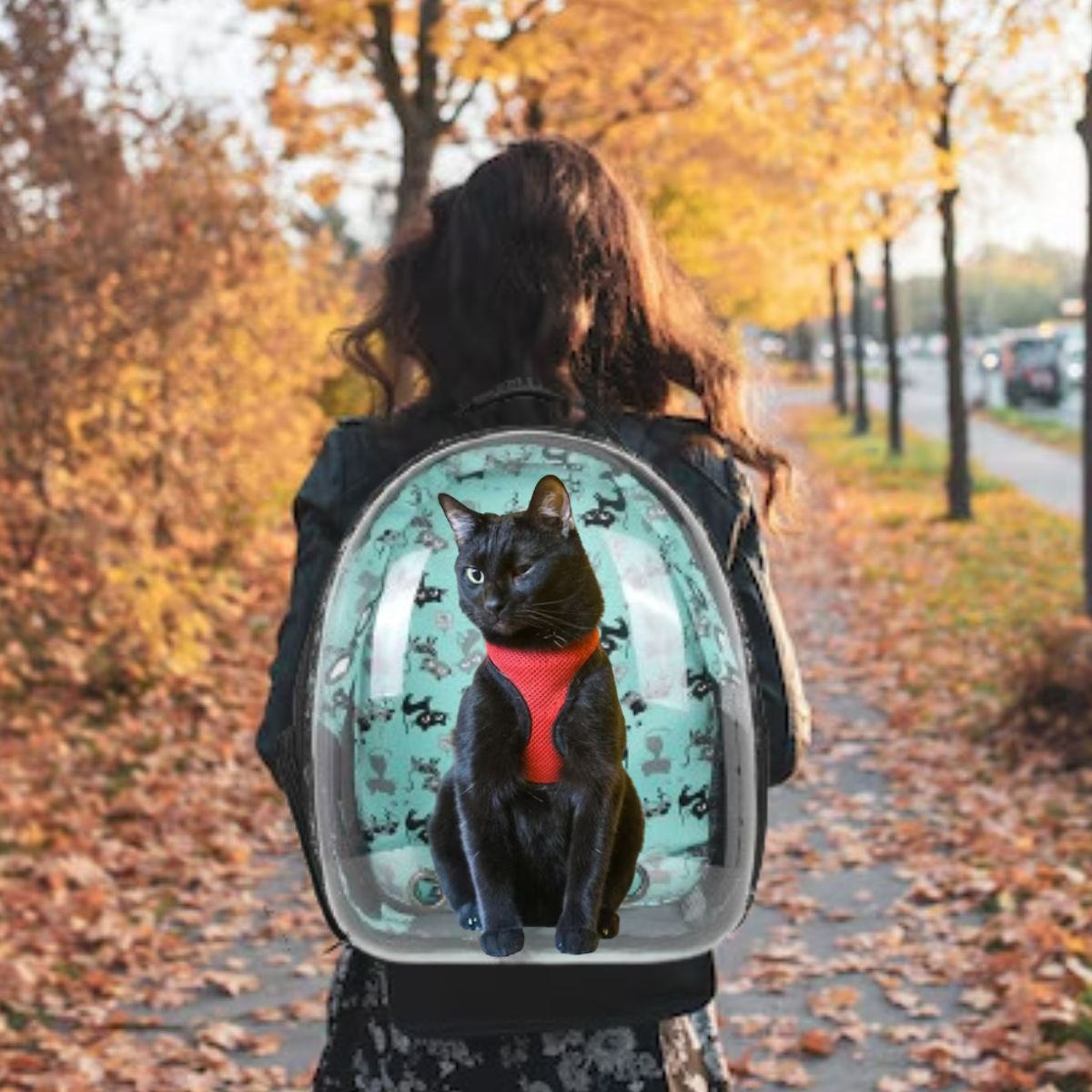 BOLSO TRANSPORTADOR DE MASCOTA VENTANA PASEO VIAJE LAU - 7