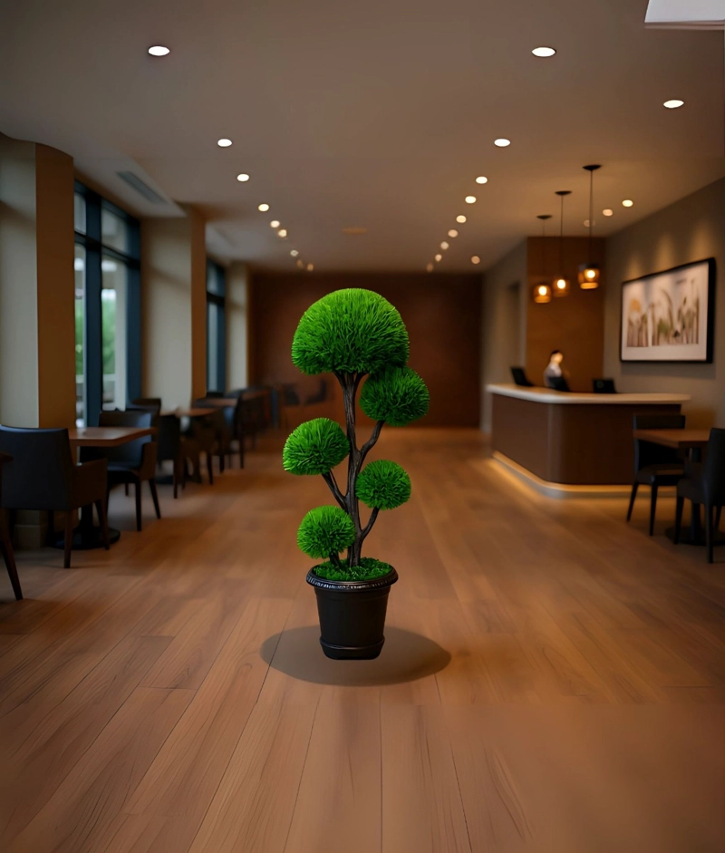 PLANTA ARTIFICIAL DECORATIVA ESTILO BONSAI INTERIOR JHN - 9