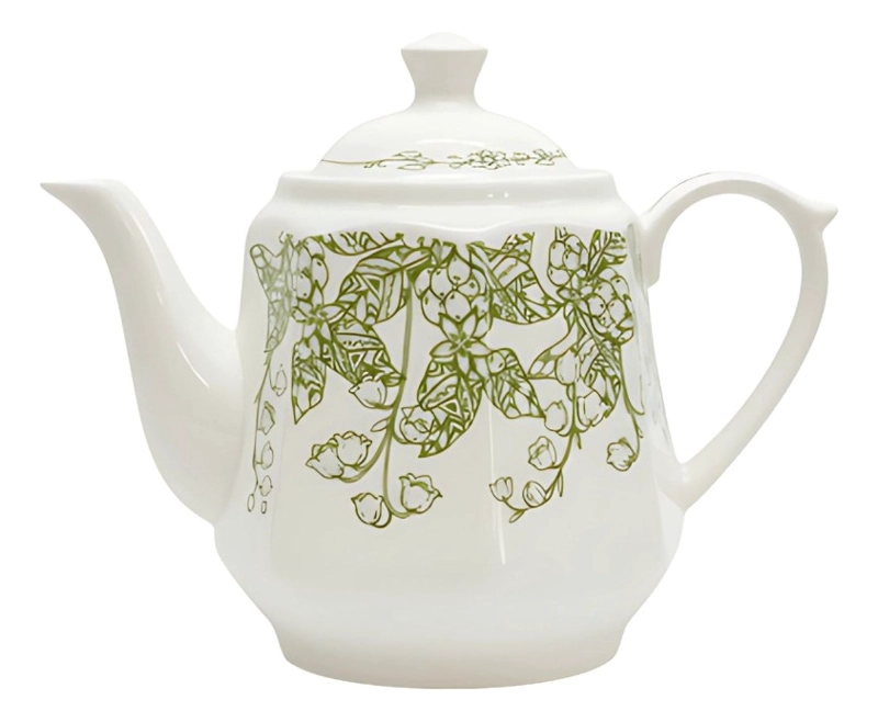 TETERA FLORAL DISEÑO CLASICO ELEGANTE DECORACION HOGAR JHN - 1