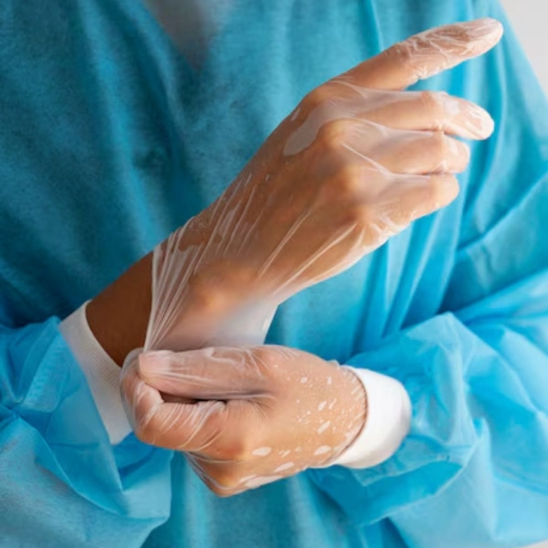 PACK DE GUANTES QUIRURGICOS VINILO DESECHABLE USO MEDICO LAU - 4