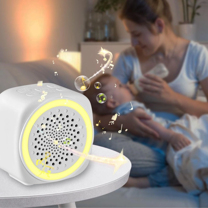 MAQUINA CUBO RUIDO BLANCO CON LUZ PARA RELAJAR BEBE LAU - 2