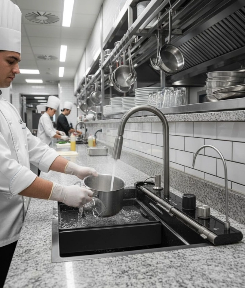 LAVAPLATOS COCINA FREGADERO MODERNO MULTIFUNCIONAL JHN - 5