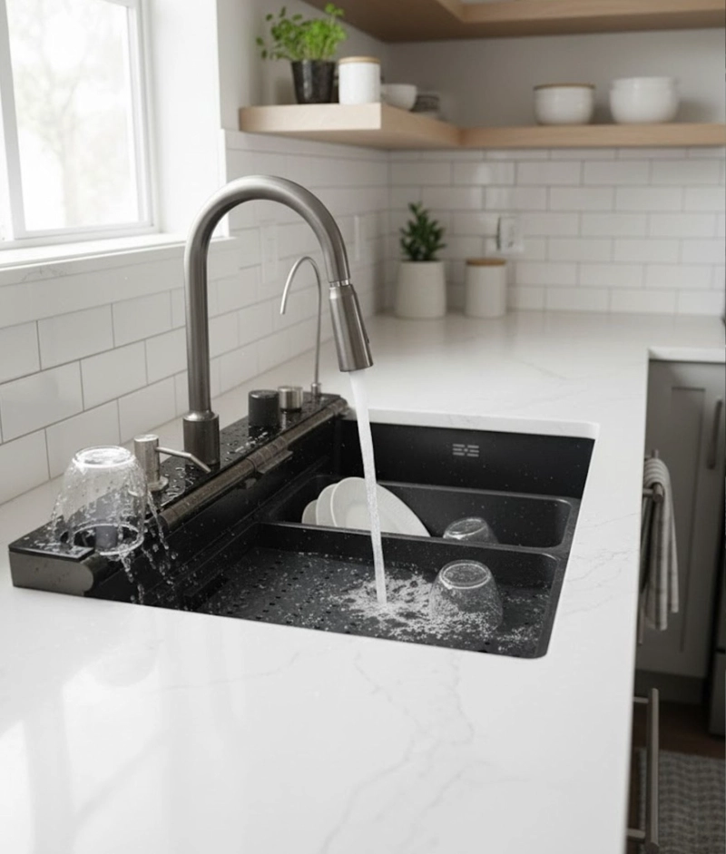 LAVAPLATOS COCINA FREGADERO MODERNO MULTIFUNCIONAL JHN - 9