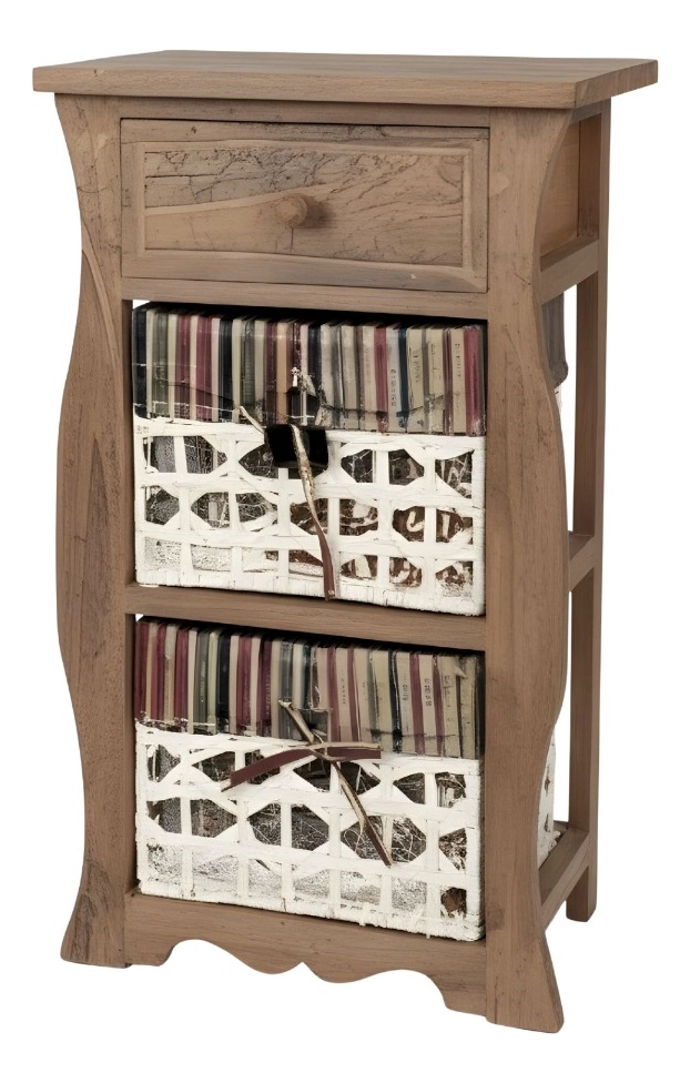 COMODA MUEBLE ORGANIZADOR ESTILO RUSTICO MODERNO JHN - 1