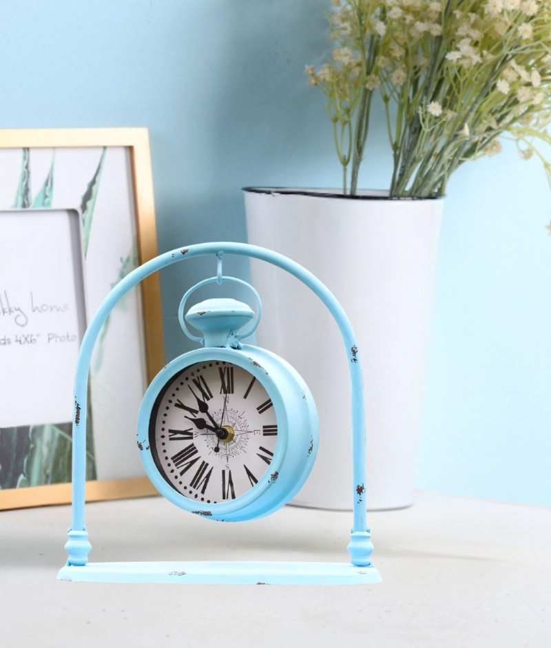 RELOJ MESA VINTAGE DISEÑO DISTINTIVO DECORATIVO HOGAR JHN - 9