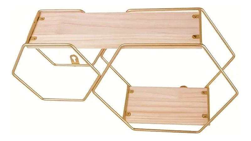 ESTANTERIA PARED HEXAGONAL MODERNO DECORATIVO HOGAR JHN - 3