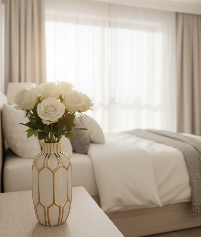 FLORERO JARRON DECORATIVO LUJO GEOME TRICO FUSION ARTE JHN - 10