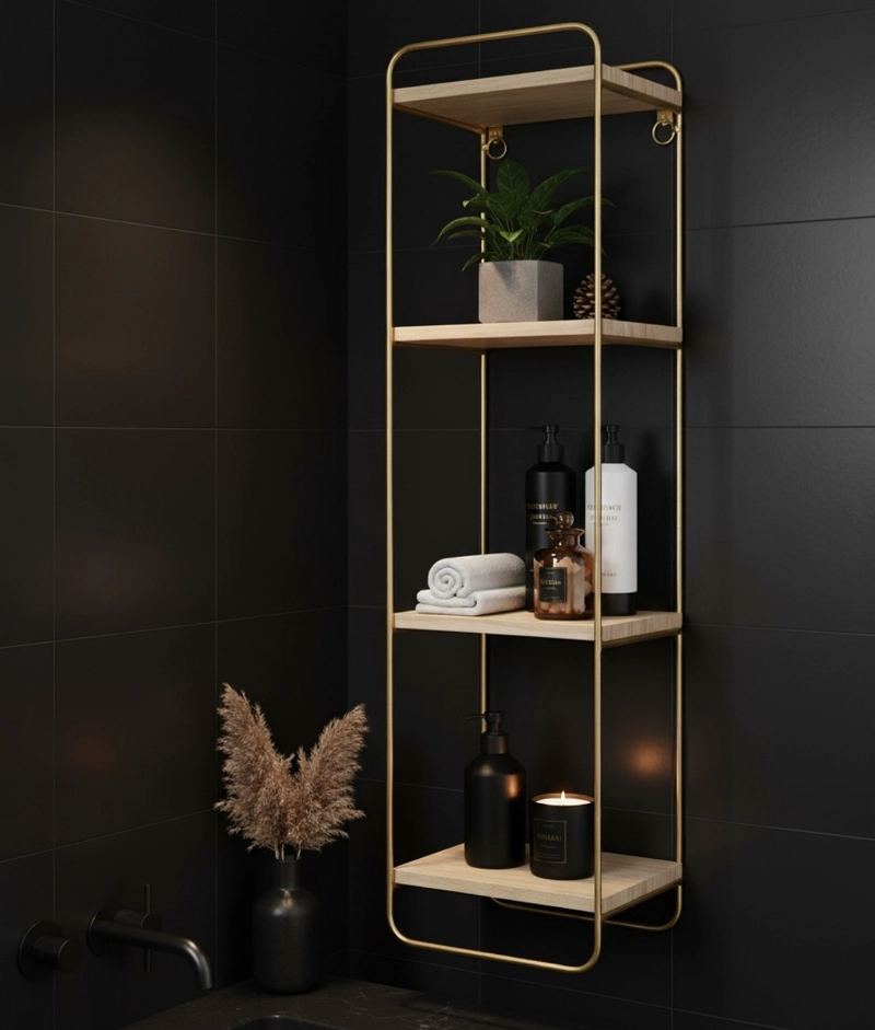 ESTANTERIA PARED RECTANGULAR 3 NIVELES VERTICAL MODERNO JHN - 2