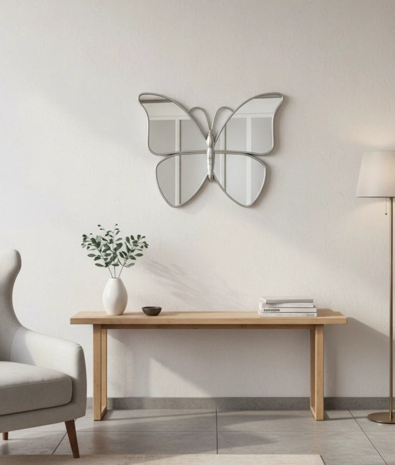 SET 3 ESPEJO DECORATIVO PARED MARIPOSA FUNCIONAL HOGAR JHN - 6