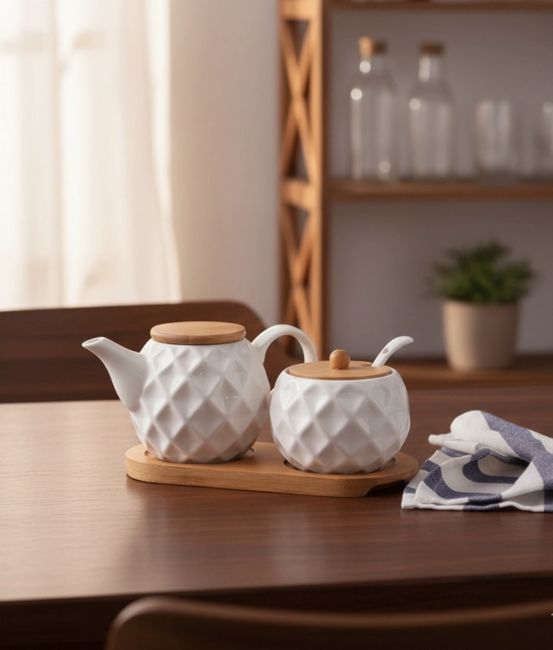 SET 2 FRASCOS SERVIR ESTILO NATURAL ORGANIZACION HOGAR JHN - 9