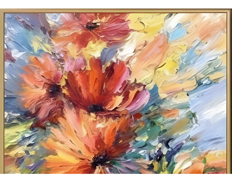 CUADRO DECORATIVO FLORAL ABSTRACTO ADORNO HOGAR PARED JHN - 3