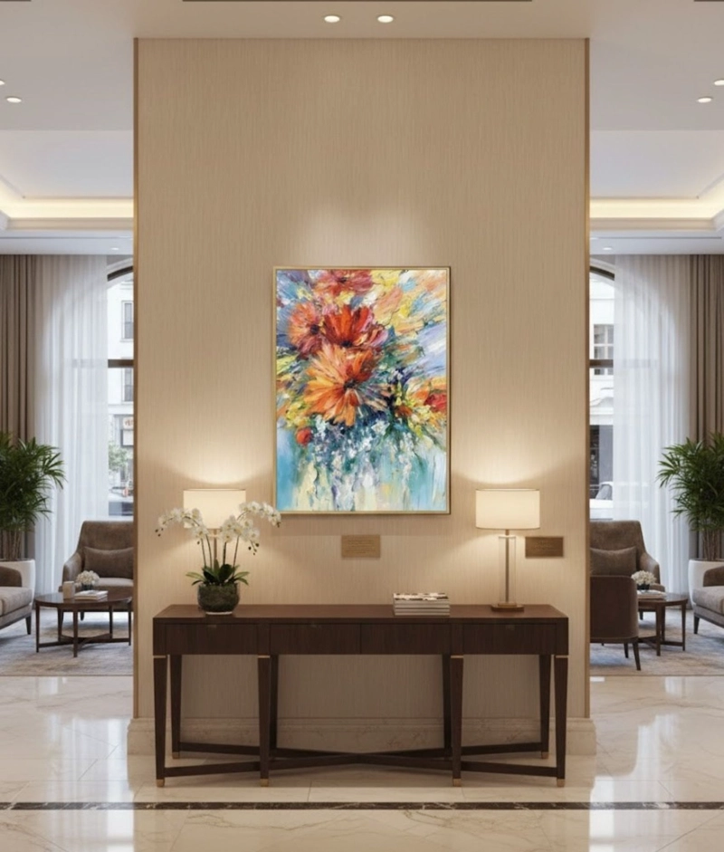 CUADRO DECORATIVO FLORAL ABSTRACTO ADORNO HOGAR PARED JHN - 8