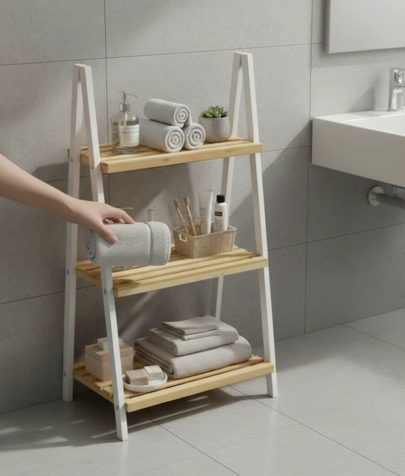 ESTANTE DECORATIVO ORGANIZADOR 3 NIVELES ESTILO ESCALERA JHN - 5