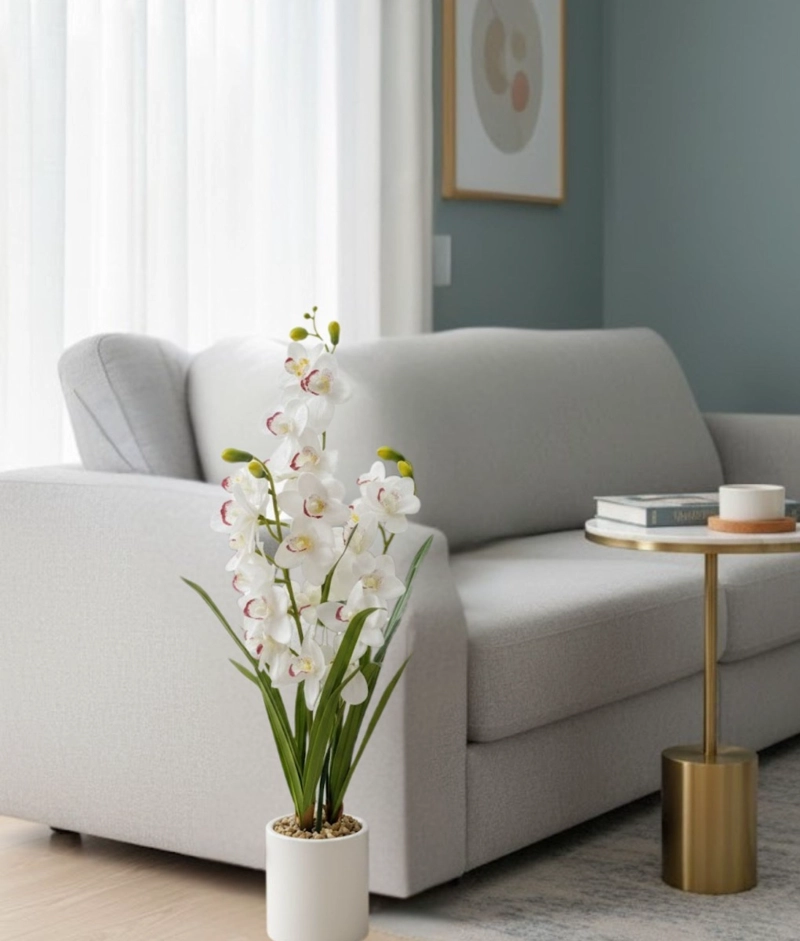 PLANTA ARTIFICIAL DECORATIVA ORQUIDEA ELEGANTE ADORNO JHN - 9