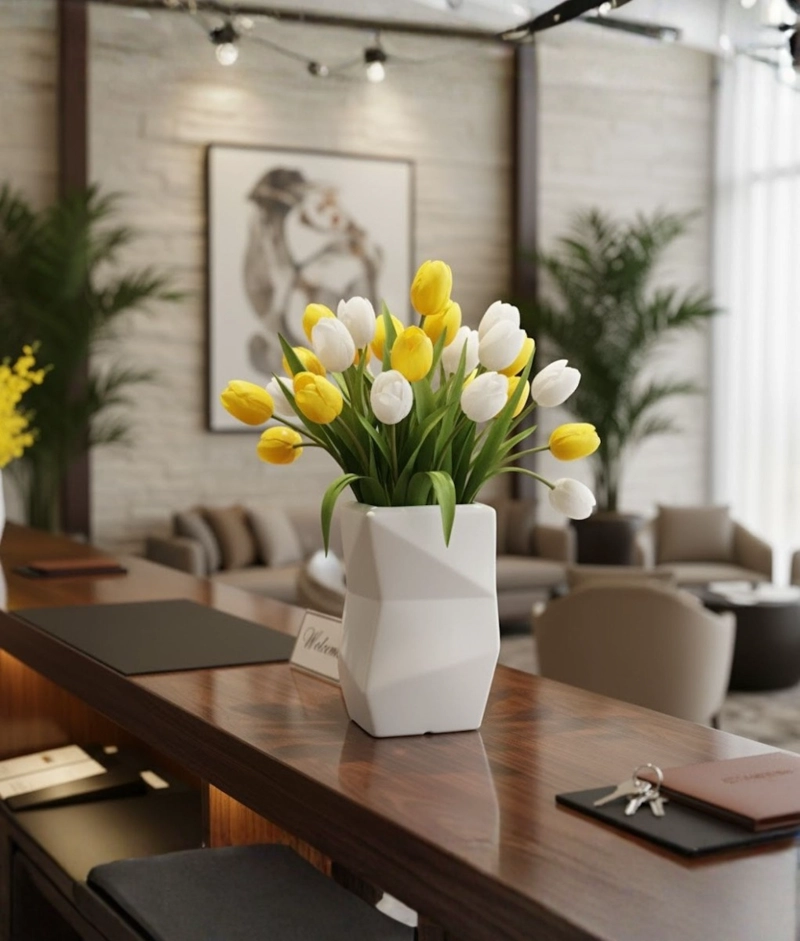 FLORERO DECORATIVO JARRON SILUETA ESCULTURAL MODERNO JHN - 10