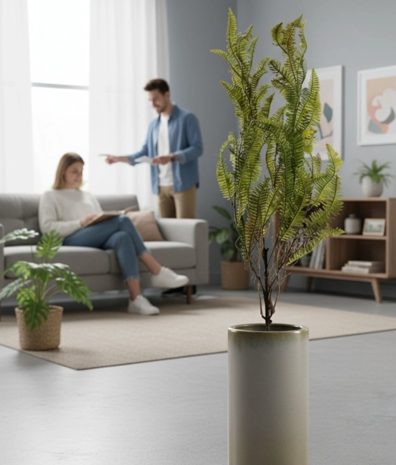 PLANTA ARTIFICIAL HELECHO RAMIFICADO BOSQUE ADORNO JHN - 5