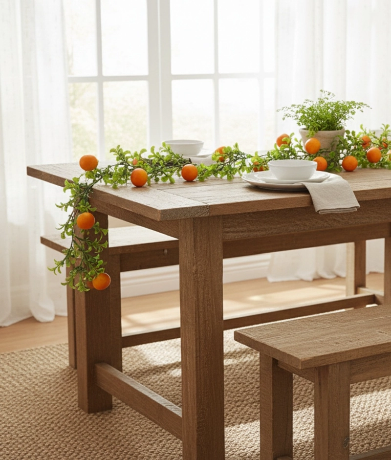 SET 3 FLORES ARTIFICIALES GUIRNALDA ENREDADERA FRUTAL JHN - 2