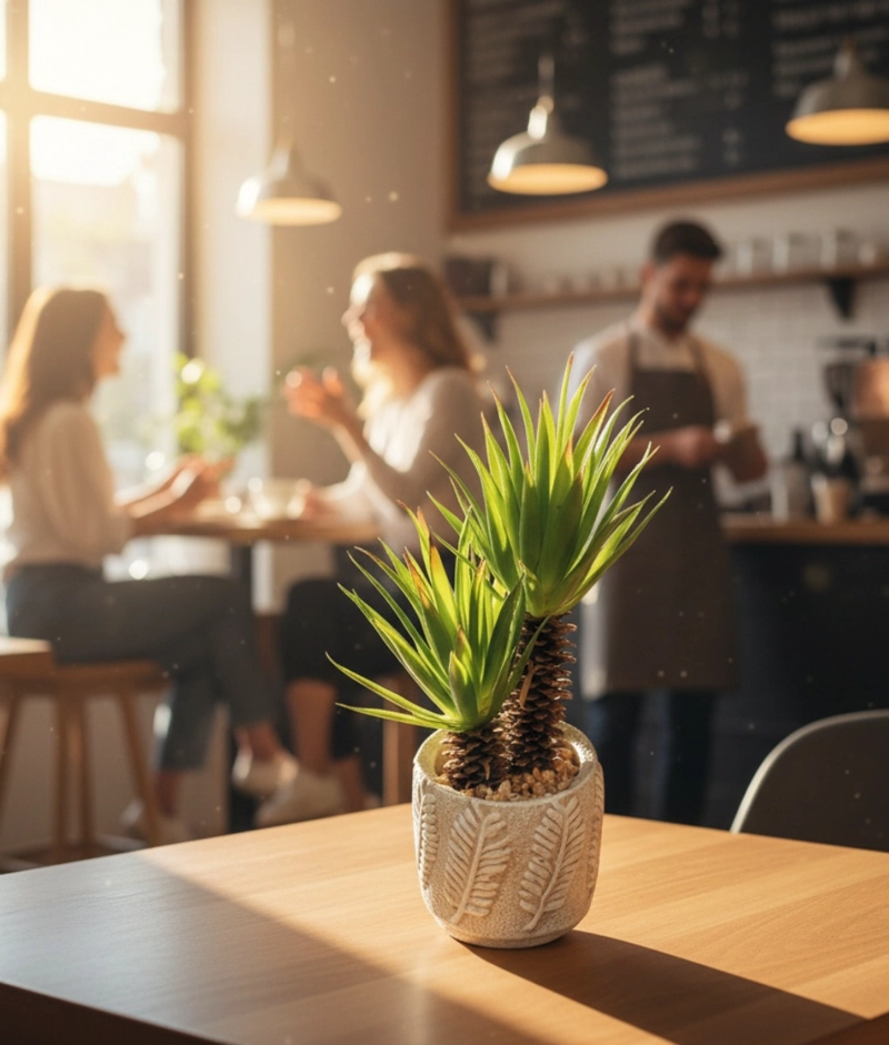 PLANTA ARTIFICIAL DECORATIVA ADORNO HOGAR MACETERO JHN - 7