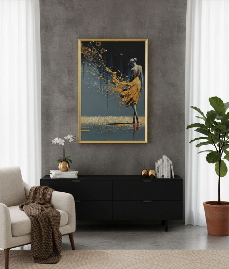 CUADRO DECORATIVO ARTE ABSTRACTO ELEGANCIA ADORNO PARED JHN - 10