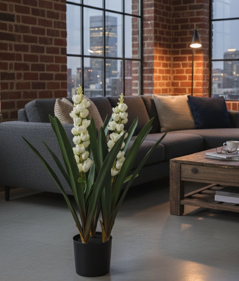 PLANTA ARTIFICIAL DECORATIVA FLORES ESPIGA ADORNO HOGAR JHN - 9