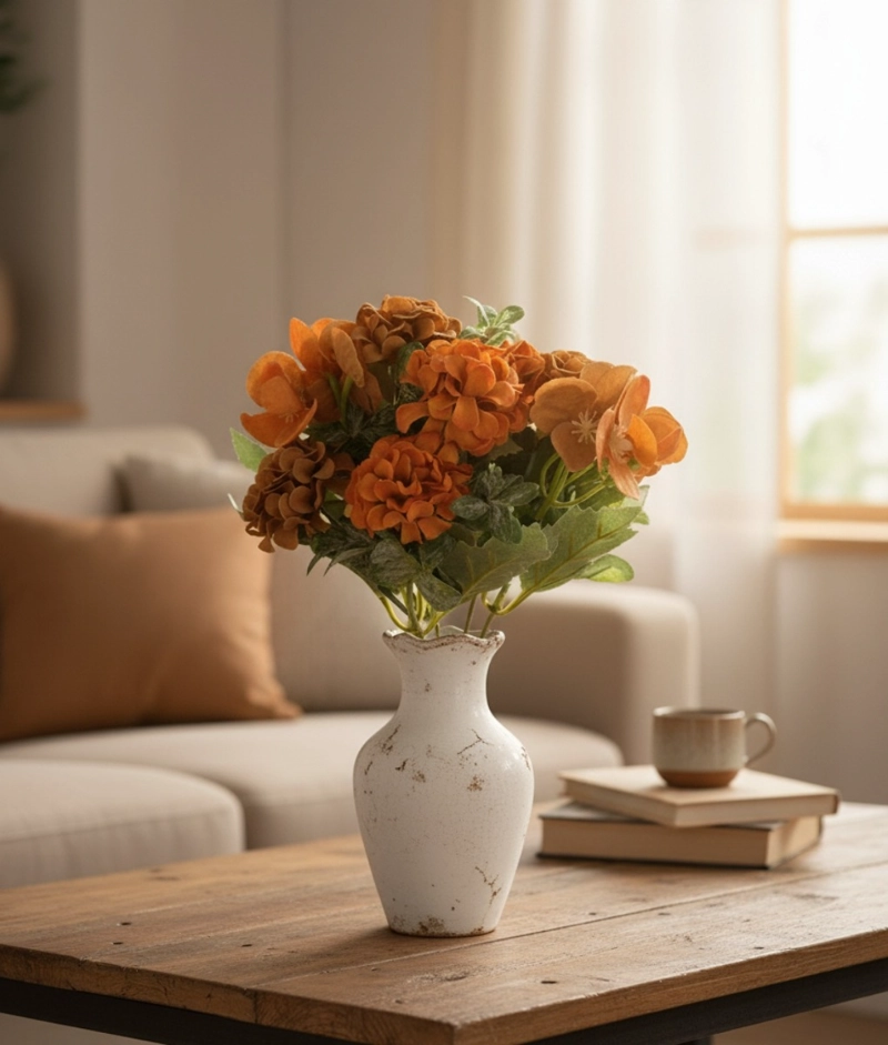 SET 4 RAMO FLORES ARTIFICIALES DECORACION HOGAR ADORNO JHN - 10