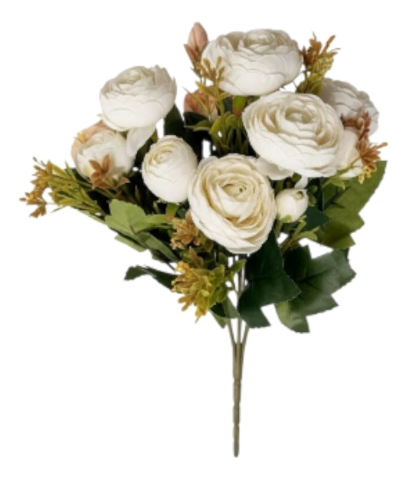 SET 3 RAMO FLORES ARTIFICIALES PEONIAS CAPULLOS ADORNO JHN - 3