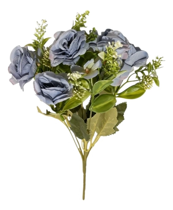 SET 4 RAMO FLORES ARTIFICIALES ROSAS SILVESTRES ADORNO JHN - 1