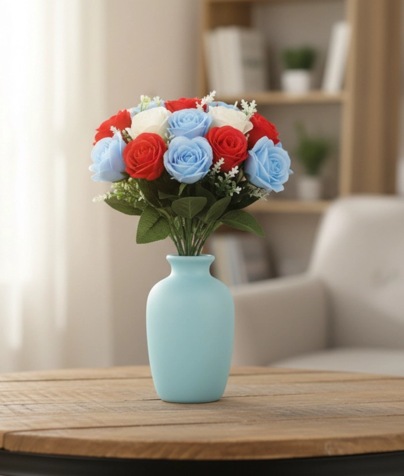 FLORES ARTIFICIALES RAMO ROSAS NOVIA ADORNO DECORACION JHN - 2