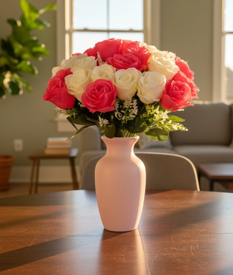 FLORES ARTIFICIALES RAMO ROSAS NOVIA ADORNO DECORACION JHN - 7