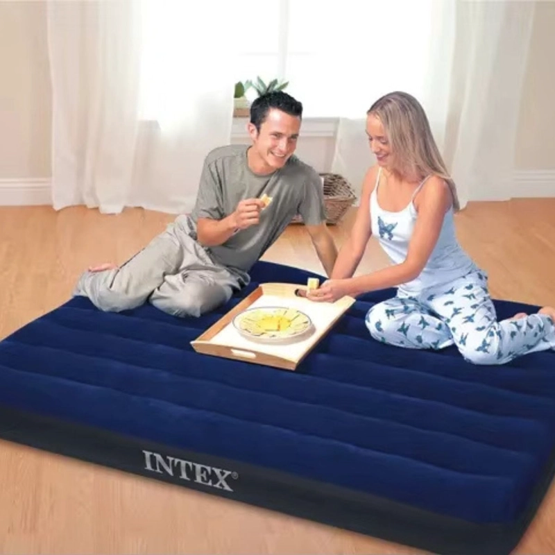 COLCHON INFLABLE QUEEN DOBLE 152×203×25CM VIAJE HOGAR LAU - 1