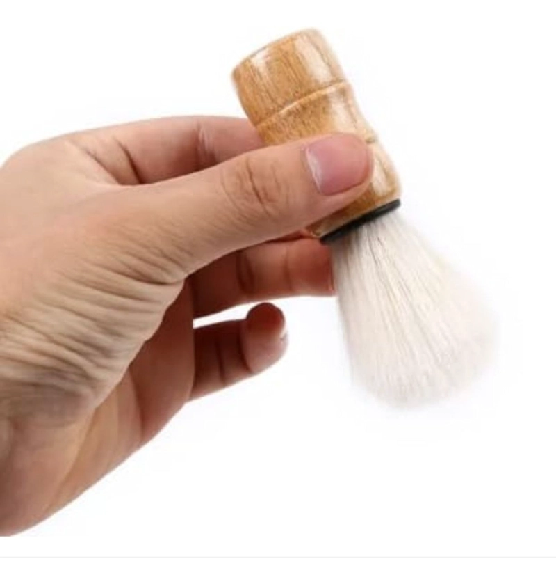 PACK 12 BROCHAS PARA BARBERIA MANGO DE MADERA AFEITADO LAU - 7