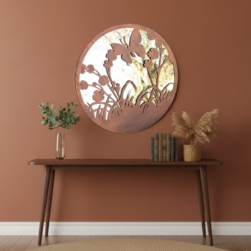 ESPEJO DECORATIVO PARED ARMONIA JARDIN ADORNO MODERNO JHN - 2